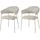 Mobili Rebecca Esszimmerstuhl Dorstenia Polyester perlweiß 2er Set