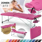 Vendomnia Mobile Massageliege Massagetisch 2 3 Zonen klappbar Tasche Holz Alu - rosa