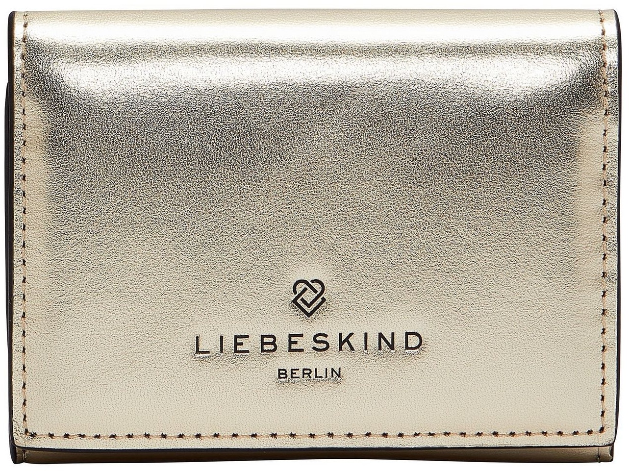 Liebeskind Berlin Geldbörse Sadie Metallic, aus echtem Leder goldfarben