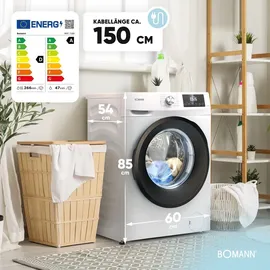 Bomann WAT 7186 Waschtrockner (8 kg / 5 kg, 1400 U/min) weiß