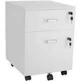 Tectake Vagur Rollcontainer 40 x 44 x 54,5 cm weiß