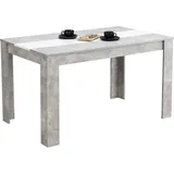 Homestyle4u Esstisch Grau Holztisch Küchentisch 135x80 cm - Grau