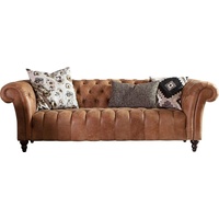 GUTMANN FACTORY Big-Sofa "Amazonas" Sofas Gr. B/H/T: 230 cm x 74 cm x 101 cm, Anilinleder, braun