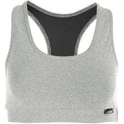 Sport-Bustier WINSHAPE "WVR1", Damen, Gr. M, grau (grau melange), Obermaterial:u00a090% Baumwolle, 10% Elasthan, BHs Sport Bustiers