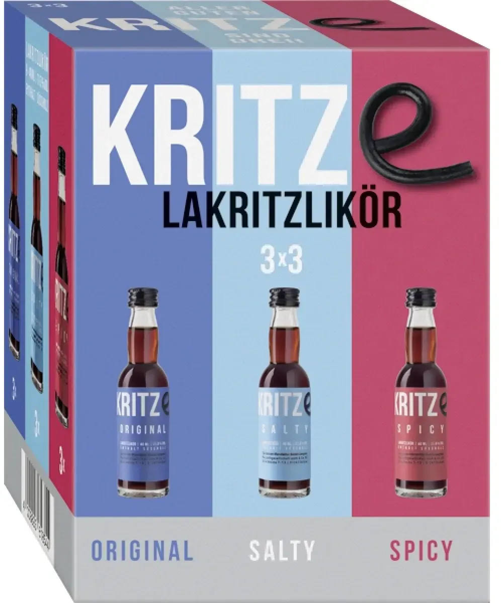 Kritze Lakritzlikör Mix-Karton 21,8% vol. 3x3x40 ml