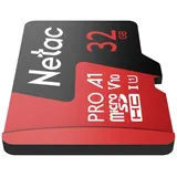 netac technology NT02P500PRO-032G-R microSDHC-Karte 32 GB A1 Application Performance Class Für 24/7-Videoüberwachungskameras
