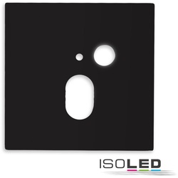 ISOLED Cover Aluminium eckig für Wandeinbauleuchte SYS-WALL68 mit PIR Sensor, IP54, schwarz ISO-115608