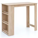 FineBuy Bartisch 120 x 107,5 x 60 cm, Stehtisch Küchentresen Tisch Minibar