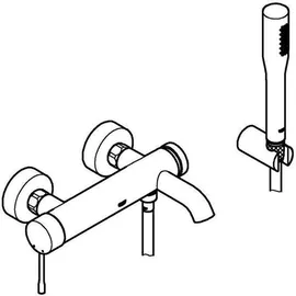 Grohe Essence chrom, Wandmontage, mit Brausegarnitur
