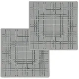 Nachtmann Square Geschirr Platte 21 cm smoke quadratisch 2er Set