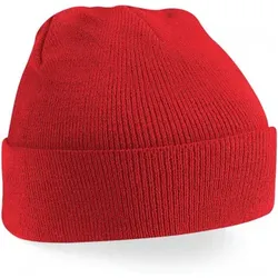 Beechfield  Kinder-Mütze Bonnet revers  Original  in Rot, Einheitsgrösse