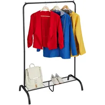 Relaxdays Garderobenständer Metall Schwarz