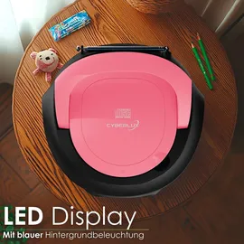 Cyberlux Tragbarer CD-Player Kinder Radio pink
