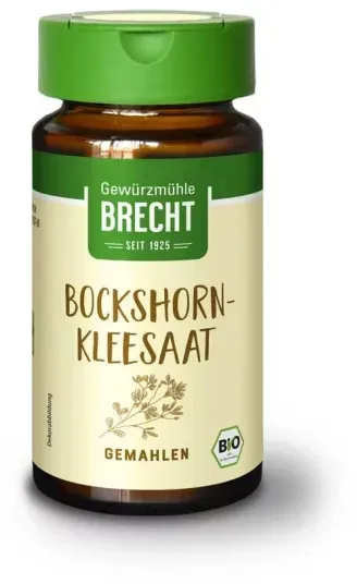 Brecht Bockshornkleesaat gemahlen im Glas bio