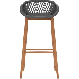 vidaXL 7-tlg. Bar-Set Weiß und Grau