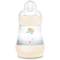 MAM Baby MAM Easy Start Anti-Colic (160 ml), besonders gut akzeptierte Milchflasche, Baby Trinkflasche mit Bodenventil gegen Koliken & Sauger Größe 1, 0+ Monate, Robbe/beige/zartrosa