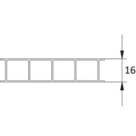 Gutta Hohlkammerplatte 16 mm klar 2500 x 980 mm