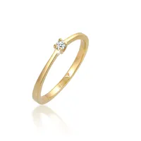 Elli DIAMONDS Ring 585 Gelbgold Verlobungsring in Weiß | Gr.: 56