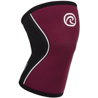 Rehband Rx Kniebandage - 1 Stück 5mm-Bandage zur Unterstützung der Knie - Stabilisiert Gelenk & Muskulatur - Ideal für Sport, Kraftsport, Training, Farbe:Burgundy, Größe:S