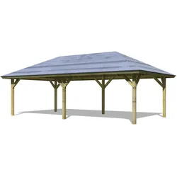 Karibu Pavillon Carport Kirn 1/2/3 - KDI-359 x 706 cm (Kirn 3) (Holzcarport)