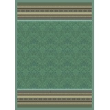 BASSETTI Maser Plaid aus 100% Baumwolle in der Farbe Waldgrün V1, Maße: 155x220 cm