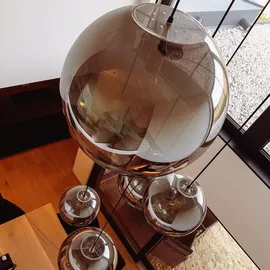 s.luce Orb 8-flg. E27 60 cm Rund Gold Verlauf/Rauch/Schwarz