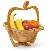 Relaxdays 2-teiliges Obst Set aus Bambus, Hellbraun