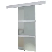 vidaXL Schiebetür Glas und Aluminium 178 cm Silbern