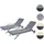 Mendler HWC-E27 2er-Set Sonnenliege 200 x 70 x 30 cm Grau