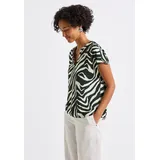 STREET ONE Bluse mit Zebra-Muster Grün 36