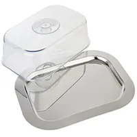 APS Tablett mit Deckel FINESSE silber rechteckig 31,0 x 42,0 cm,