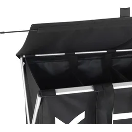 Wenko Wäschesammler Trio Top 118 l, schwarz
