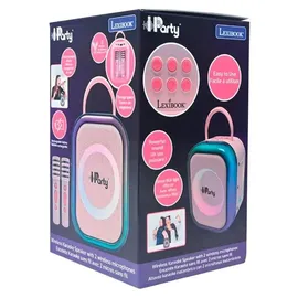Lexibook Lexibook, Kabelloses Karaoke-Lautsprecher mit 2 Mikrofonen, Rosa, Bluetooth®-Karaoke kabellosen