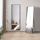 Acezanble - Ganzkrperspiegel Standspiegel Flurspiegel Ankleidespiegel Schwarz Wandspiegel 160x50cm