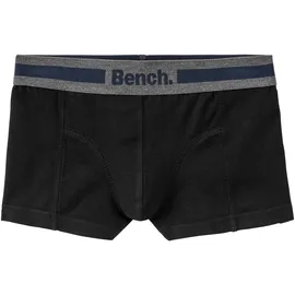 BENCH Boxer "Boxershorts für Jungen", Jungen, Gr. 122/128, 4 Stk., grau (schwarz, anthrazit, meliert), Jersey, Obermaterial: 95% Baumwolle, 5% Elasthan, unifarben, körpernah, Unterhosen Unterhose Boxershort Unterwäsche, mit Overlock-Nähten vorn