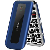 artfone F20 Blau - Seniorenhandy Klapphandy Ohne Vertrag丨2G GSM Handy für Senioren丨Dual SIM Großtasten Mobiltelefon丨2,4 Zoll Farbdisplay丨SOS Notruftaste丨FM Radio丨Sprachansage丨Kurzwahl丨1300mAh Akku