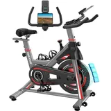 Micyox Ergometer Heimtrainer Fahrrad, TH-X3 Fitnessbikes mit Magnetischem Widerstand, Indoor Kardio Training, LCD Monitor mit IPad-Halterung Hometrainer 150 kg Belastbar