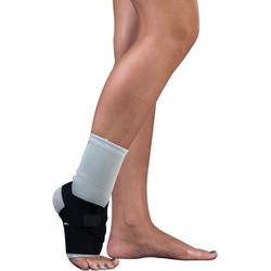 Lorey Medtec Fußbandage Fußbandage aus latexfreiem 3D-Gestrick, Sprunggelenkbandage, Fußstütze grau