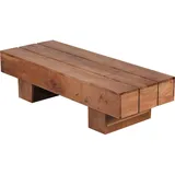 FineBuy Couchtisch Massivholz 120cm breit Wohnzimmertisch Landhaus Beistelltisch,