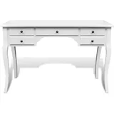 vidaXL Schreibtisch Kiefer weiß