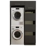 laundreezy Waschmaschinenschrank 117,5 x 200 cm Anthrazit Holzwerkstoff