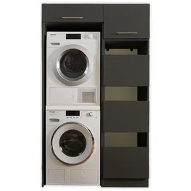 laundreezy Waschmaschinenschrank 117,5 x 200 cm Anthrazit Holzwerkstoff