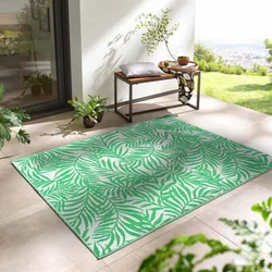 TaraCarpet Outdoor Teppich Santa Monica wetterfest hellgrün 190x290 cm