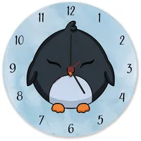 Speecheese Pinguin Kinder Wanduhr aus Glas Schöne Uhr für
