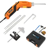 BAUTEC Hand-Styroporschneider Styrocutter 330W » Set 11 mit Klingen 150/200mm + eckig + Führungsschlitten