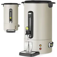 Glühweinkocher mit Zapfhahn und Abtropfschale 16 l 1650 W - hellgrau