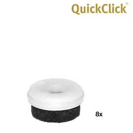 QuickClick Wagner QuickClick® Filzgleiter Möbelgleiter Stuhlgleiter Ersatz - 8er-Set Ersatzgleiter - Filz robust Natural - Durchmesser Ø 20 mm - für Basis Ø 20 mm - Made in DE - 15802300