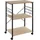 Tectake tectake® Servierwagen Rugby Industrial Style, mit 3 Ebenen, inklusive 6 Haken, 65,5 x 45,5 x 88,5 cm