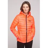 Soccx Damen, Leichte Steppjacke mit Kapuze Neon orange, L - L