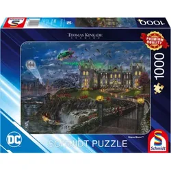 SCHMIDT SPIELE 58427 Erwachsenenpuzzle 1000 Teile. TThomas Kinkade Studios: DC Comics, Warner Bros. - Wayne ManorTM